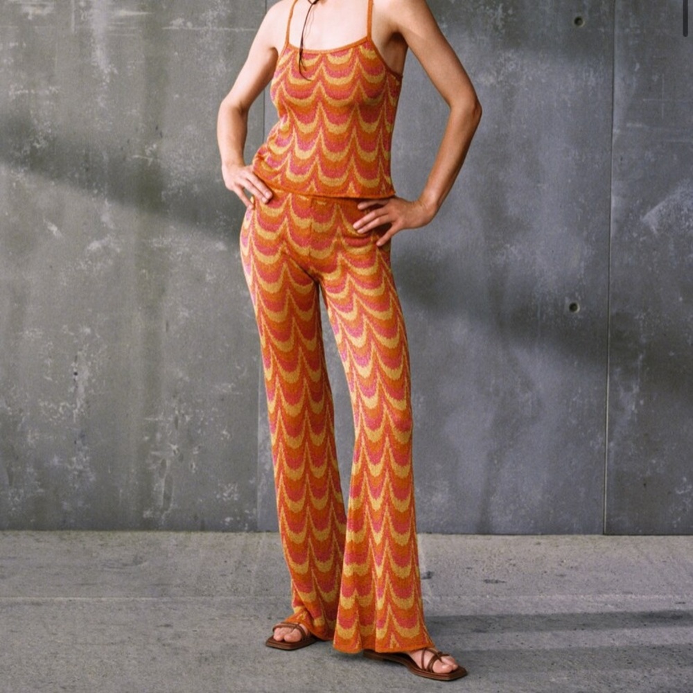 ISO: Mango Knit Orange Lurex Set